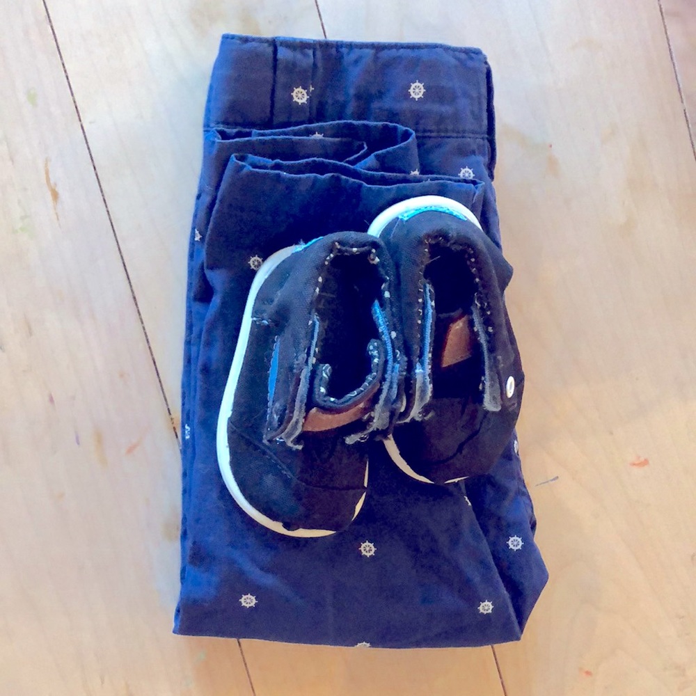 Boys size 1 shoes and pants!